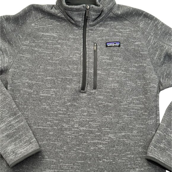 Patagonia Men's Better Sweater 1/4-Zip Fleece in Heathered Gray Size Large - Picture 4 of 7